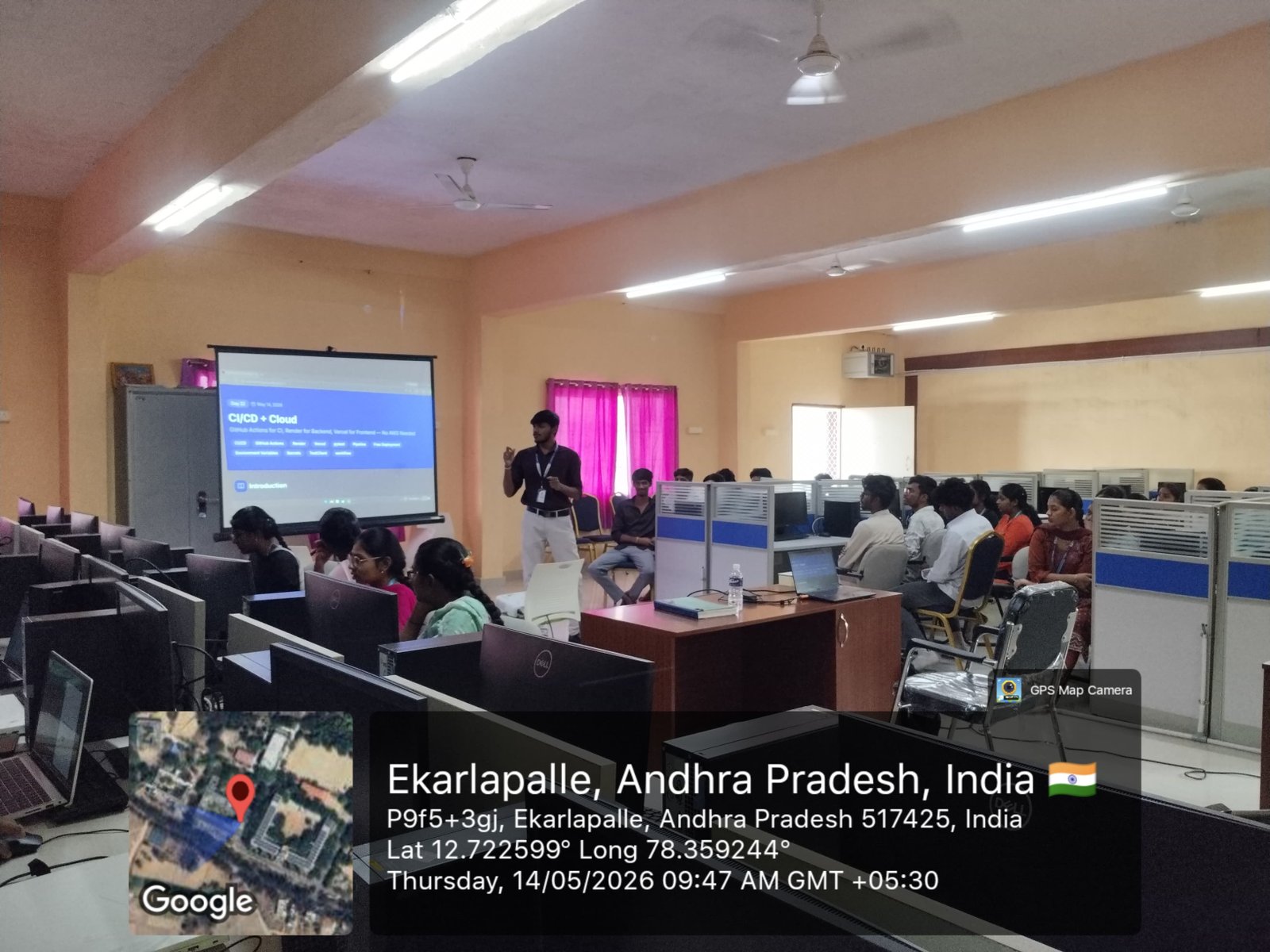 GeekBase AI workshop and coding session at Kongunadu College